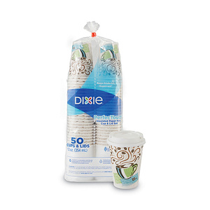 แก้วกระดาษ Dixie PerfecTouch พร้อมฝาปิด ขนาด 12 ออนซ์ หลากสี 50 แก้ว/แพ็ค (5342COMBO600) - Product Image 5