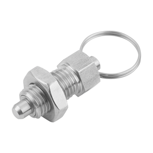 K0342 Pasador de Indexación de Acero Inoxidable Forma S M10x1 con Anillo de Tracción para Posicionamiento y Retención K0342 - Product Image 1