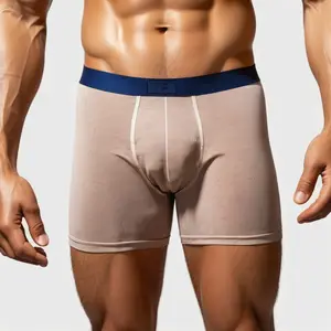 高品质95% 棉男士平角内裤定制弹性平角内裤透气男士内衣供应商