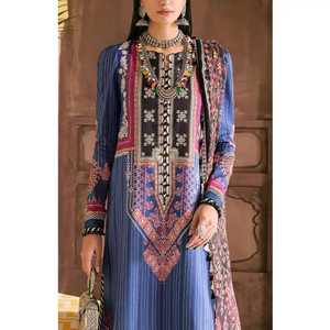ชุดเดรสทางการ3ชิ้นปักลายลูกไม้แบบดั้งเดิมของปากีสถานสินค้ามาใหม่ - Product Image 6