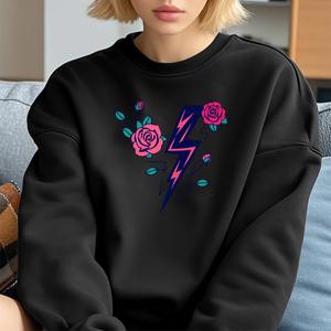 2024เสื้อมีฮู้ดแขนยาวสำหรับผู้หญิงฤดูใบไม้ร่วงเสื้อยืดพิมพ์ลายแฟชั่นเกาหลี - Product Image 5