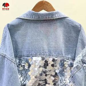 Veste en jean tendance pour femme confortable et respirante avec logo personnalisé antibactérien - Product Image 6