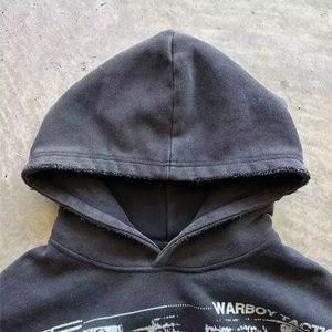 เสื้อฮู้ดของผู้ชายผ้าฟลีซผ้าฝ้าย100% บ็อกซี่เกรดดีพิมพ์ลายวินเทจสำหรับฤดูหนาว - Product Image 3