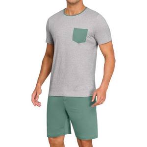 Conjunto de camiseta y pantalón corto de hombre de tendencia superior de fabricante personalizado OEM ideal para estilo casual y de calle 100% algodón conjunto de 2 uds para hombre - Product Image 1
