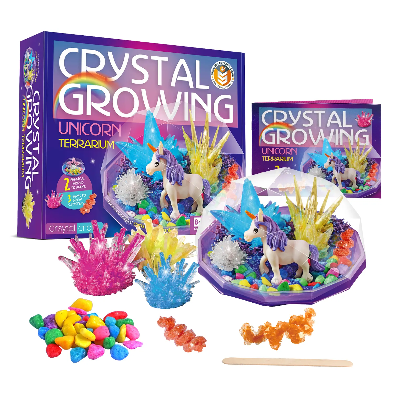 interactive educational toys kid craft crystal growing unicorn terrarium kit make your own unicorn terrarium kit for kids