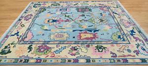 Tapis turc de style noué à la main en laine Oushak de haute qualité, taille personnalisée, couleur unie, antidérapant, lavable, à poils courts, pour le sol de la maison - Product Image 4