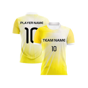 Ensemble de maillots de football unisexe de haute qualité, uniformes de football en polyester de couleur personnalisée avec impression du nom, vêtements de football élégants et respirants - Product Image 1