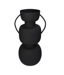 Jarrón de Metal Negro Mate Nórdico, Florero de Hierro Moderno y Lujoso, Jarrón Alto Decorativo Minimalista para Sala de Estar, Bodas y Decoración del Hogar - Product Image 2