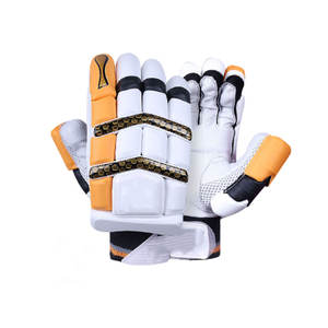 Guantes de bateo de cricket de cuero de alta calidad para hombres Protección y comodidad de grado profesional - Product Image 1