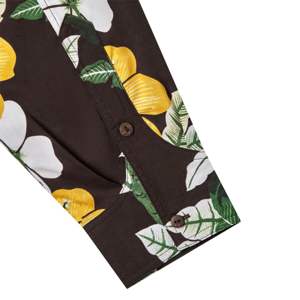 เสื้อเชิ้ตลายดอกและกางเกงว่ายน้ำในชุดกระดุมพิมพ์ลายต้นมะพร้าวประดับต้นปาล์ม Tencel สดใสสำหรับชายหาดสระว่ายน้ำหรือฤดูร้อน - Product Image 2