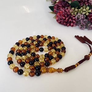 Tasbih de ámbar báltico, rosario musulmán de ámbar multicolor, 99 cuentas - Product Image 1