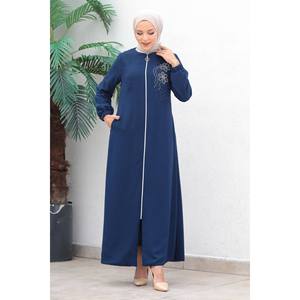 Mega Merchant Crochets imprimés en mousseline zippée pour femmes, en tissu tissé, pour l'hiver et l'été, style quotidien - Product Image 4