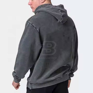 Nueva llegada de calidad superior de invierno sólido con capucha Sun Faded transpirable sudaderas con capucha ropa informal para hombres - Product Image 5