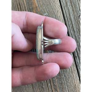 Anillo Navajo Hecho a Mano con Plata de Ley y Turquesa en Engaste, Estilo Boho, Talla 6, para Uso Diario - Product Image 5