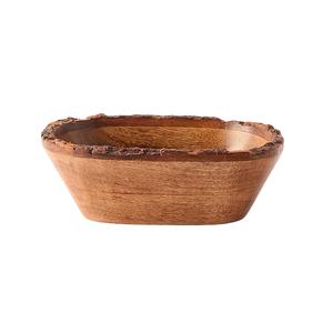 Grand bol à pâte en bois rond personnalisé décoratif rustique sculpté à la main pour la fabrication de bougies de qualité supérieure pour un usage domestique - Product Image 1