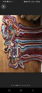 KNOT RUG Premium Hand Tufted, Melting Design Wool Soft Area Rug,Luxury Non Slip Woolen Modern Carpet for Home,Hotels Custom Size - Product Image 3