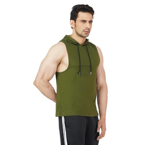 Sweat à capuche sans manches pour homme, personnalisé avec logo, pour la musculation, la salle de sport, nouvelle collection 2025 - Product Image 3