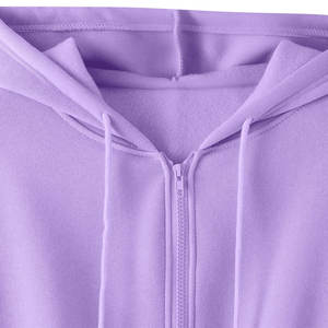 Cuello con capucha Casual Streetwear Drop Shoulder Figures Sudaderas con capucha transpirables ecológicas Sudaderas con capucha recortadas de punto para mujer - Product Image 3