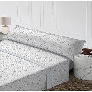 Parure de lit 100 % polyester à imprimé géométrique moderne, douce au toucher, comprenant drap plat, drap-housse et taie d'oreiller - Product Image 1