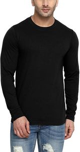 T-shirt à manches longues en twill pour homme, 100% coton, doux, confortable, décontracté, respirant, écologique, coupe classique - Product Image 5