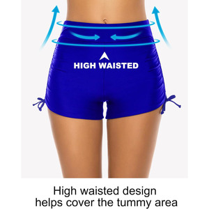 บราแบบคล้องคอเอวสูงสำหรับผู้หญิงและกางเกงขาสั้นชุดบิกินี่แบบไม่มีสายรัดสำหรับว่ายน้ำชุดว่ายน้ำ - Product Image 2