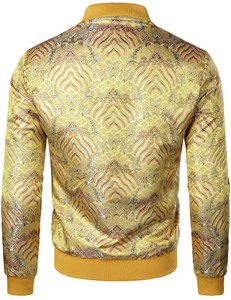 Suministro de fábrica Chaquetas de satén de seda de béisbol para hombres Sublimación personalizada Chaqueta de bombardero de satén de alta calidad para hombres - Product Image 6