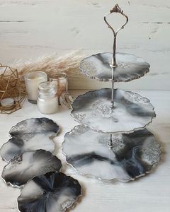 แม่พิมพ์ซิลิโคนสำหรับทำโต๊ะถาดชาอีพ็อกซี่3ชั้นทำด้วยมือสำหรับงานเฉลิมฉลอง - Product Image 5