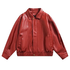 Chaqueta de Motociclista de Cuero para Hombre, Marrón, Transpirable, Impermeable, de Piel de Vaca Genuina, Material de Alta Calidad, Venta al por Mayor - Product Image 1