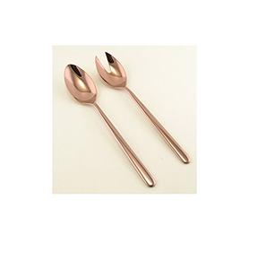 โรสโกลด์ใหม่ชุบโลหะเซิร์ฟเวอร์สลัดรูปลักษณ์ใหม่สลัดช้อน Ad ส้อมชุดใหม่ล่าสุด Flatware โลหะช้อนและส้อม - Product Image 1