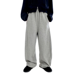 Custom OEM & ODM Design Men's Wide Leg Heavyweight Baggy Sweatpants High Quality 100%Cotton Oversized <b>Elastic</b> <b>Waist</b> Sweatpants - Product Image 1