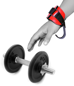 Precio al por mayor ajustable 2025 Color rojo y negro Buen proveedor Haga sus propios trabajos atléticos Ganchos de levantamiento de pesas para fitness - Product Image 2