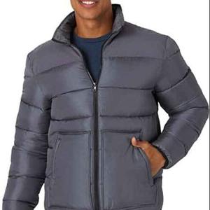 New Style Winter Casual Wear <b>Men</b> Puffer <b>Jacket</b> Regular Plus Size Breathable Eco-Friendly Custom DTF Front Printed Hooded <b>Jacket</b> - Product Image 1