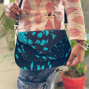 Nuevo bolso de diseñador, bolso de cuero de piel metálica, bolso de cuero de piel de vaca bohemio gitano, bolso de estilo occidental hecho a mano Vintage - Product Image 1