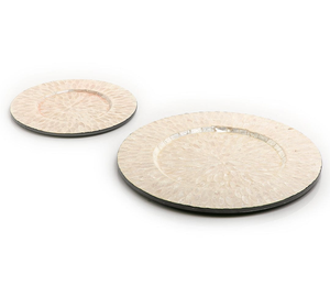 Top Tendance Écologique Maison Café Plateau Personnalisé Petit Décor Résine Plateau Mère Perle Conception Offre Spéciale Bois Métal Matériel - Product Image 6