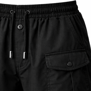 Pantalon cargo ample pour homme, taille élastique avec cordon de serrage, multi-poches, streetwear, pantalon utilitaire, vente en gros OEM - Product Image 4