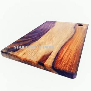 Las mejores tablas de charcutería, plato de queso para servir desayuno, regalos únicos, tabla de cortar de queso de madera y resina de boda para hoteles y hogar - Product Image 4