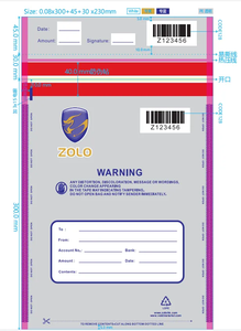 Bolsas de Depósito Bancario a Prueba de Manipulación con Números de <span class=keywords><strong>Serie</strong></span> Secuenciales, Bolsas de Seguridad Coextruidas para Transporte de Efectivo y Valores - Product Image 2