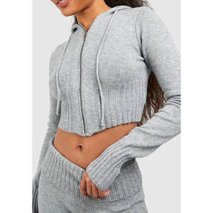 Custom <b>Women's</b> <b>Hoodie</b> 2025 Premium Cotton Fleece Drop Shoulder Oversized Hoodies for <b>Women</b> Custom Logo <b>Zipper</b> Top - Product Image 6