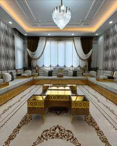 Asientos Orientales para el Suelo, Sofá Étnico, Sofá Árabe Majlis, Sofá Estilo Otomano, Conjunto Árabe Jalsa, Asientos Orientales de Lujo para el Suelo - Product Image 6