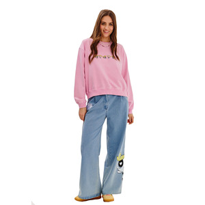 Sudaderas de Mujer de Diseño Personalizado de Primera Calidad, Color Sólido, Logotipo Serigrafiado, Ropa Urbana, Sudadera Informal para Invierno - Product Image 2