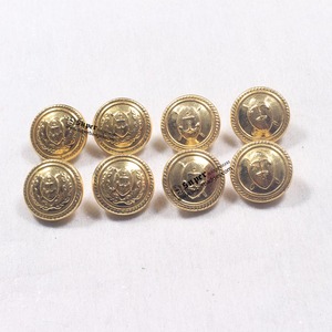 Boutons de couture à tige en métal argenté antique, style uniforme de cérémonie, personnalisés, gravés, couleur et taille sur mesure, vente en gros - Product Image 6
