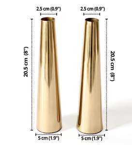 แจกันเหล็กตกแต่งสไตล์ชายฝั่งที่ทันสมัยสำหรับห้องนั่งเล่นแจกันดอกไม้โลหะรูปข้าวโพดสีทองหรูหราสำหรับตกแต่งห้องนอนหรือตกแต่งโต๊ะ - Product Image 4