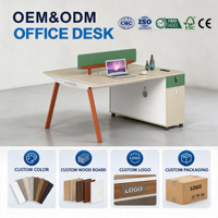 Table de travail de bureau robuste avec cloison, mobilier de bureau commercial moderne pour projets de bureau