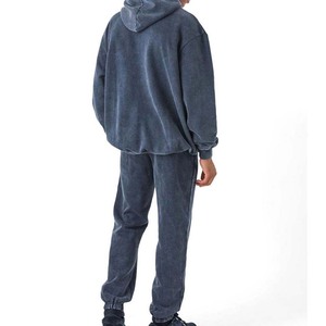 Survêtement Streetwear délavé à l'acide pour homme de haute qualité personnalisable couleur unie respirant Style hiver survêtement pour homme - Product Image 2