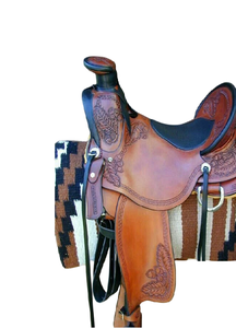 Selle de course Western en cuir véritable de qualité supérieure pour l'équitation - Product Image 2