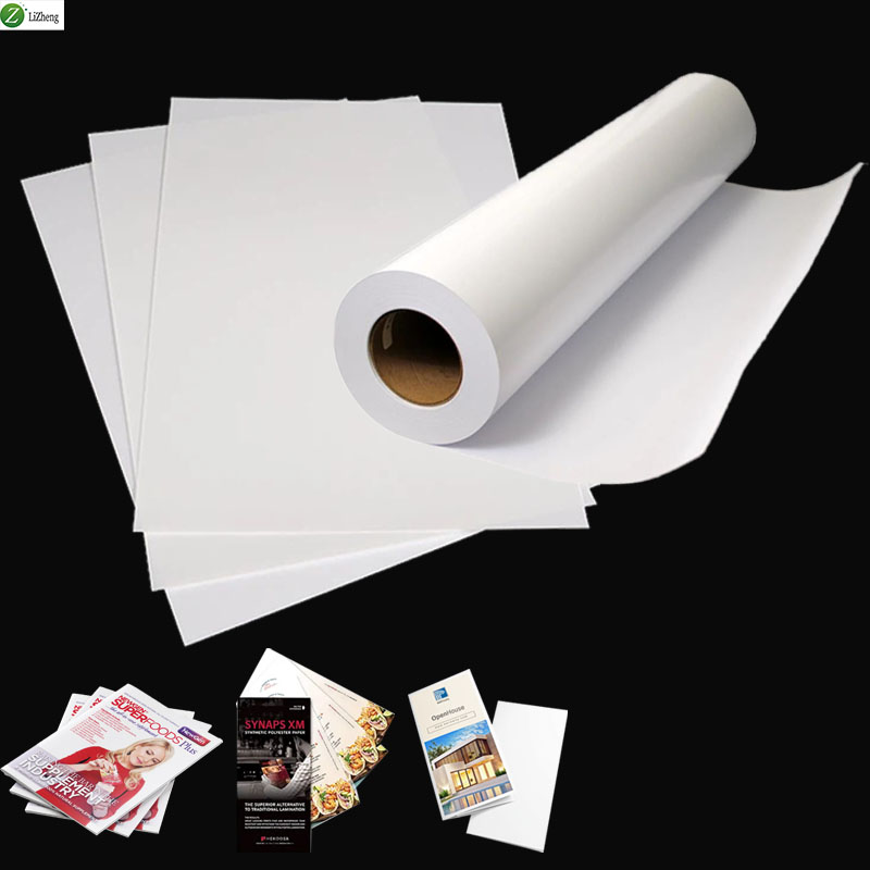 Lizheng 240gsm эко растворитель матовая синтетическая бумага PP Водонепроницаемый струйный печатный материал для плакатов