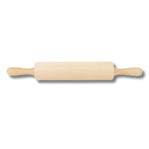 Rouleau à pâtisserie en bois de hêtre avec roulements à billes 45 cm, finition brute, pour pâte à pizza et pierogi, vente en gros - Product Image 1