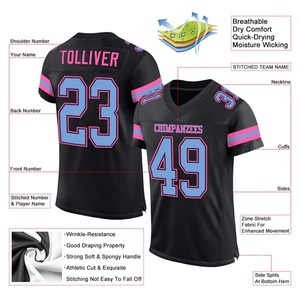 <b>Football</b> <b>Jerseys</b> Short Sleeve Stitched Sport Game Printed Design Custom Digital Print 100% Polyester Breathable Lightweight - Product Image 6