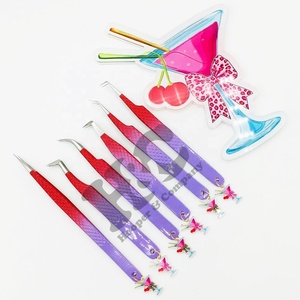 Top Deal Charm Tweezers Fast <b>Mink</b> Charm for lash Tweezers Ombre Tweezer Expert Sellers MOQ flat lash Sustainable - Product Image 1