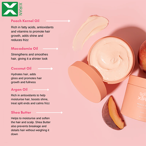 Label privé <span class=keywords><strong>masque</strong></span> capillaire hydratant 100% bio à la pêche après-shampoing en profondeur à l'huile d'argan et à l'huile de <span class=keywords><strong>macadamia</strong></span> <span class=keywords><strong>masque</strong></span> capillaire à la kératine - Product Image 4